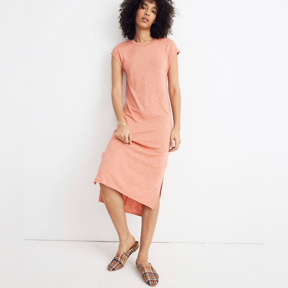 Madewell Muscle Midi Pink Dress